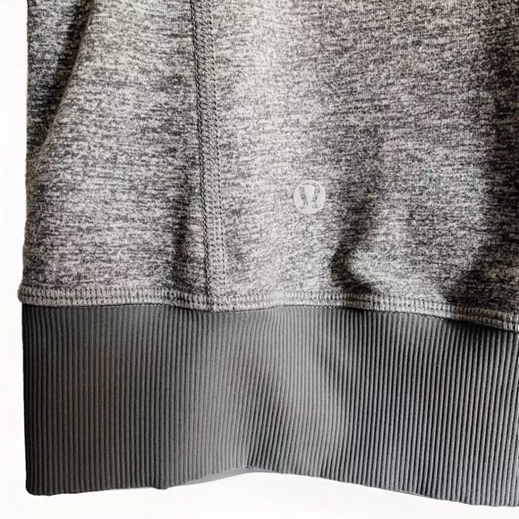 Lululemon Be Present Jacket Womens 8 Heathered Slate Gray Funnel Neck Full Zip - Picture 5 of 13